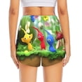 thumbnail image 2 of Lsque Pikmin Printed Women's Running Shorts with Liner Pockets,Elastic Quick Dry Workout Athletic Gym Yoga Shorts,Womens High Waist Shorts-Medium, 2 of 9