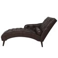 thumbnail image 2 of Indoor Soft Chair, Dark Brown Pu, Back, Solid Wood Legs For Living Room Pu Chaise Couch, Support, 2 of 6