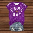 thumbnail image 5 of Fshinging Football Shirts for Women Short Sleeve Tops Summer Sequin Football Graphic T Shirts y2k Glitter Crew Neck Ladies Pullover Tees, 5 of 5