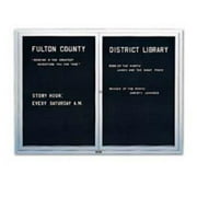 Marsh Industries Ed-304-00Bl 36X48 Aluminum Trim Deluxe Enclosed Directory Board - Black Felt