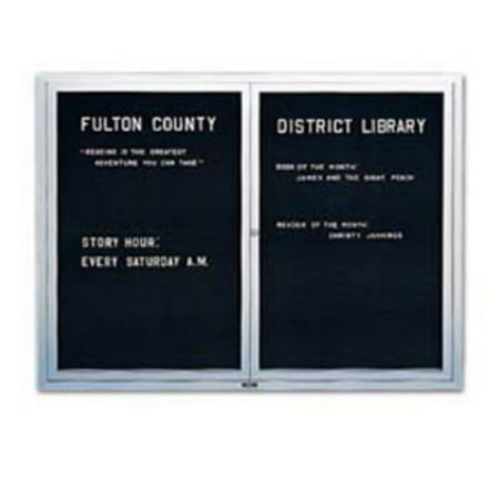 Marsh Industries Ed-304-00Bl 36X48 Aluminum Trim Deluxe Enclosed Directory Board - Black Felt