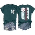 thumbnail image 1 of WILLBEST T-Shirts pour Femmes T-Shirt Décontracté Imprimé Col Rond Couleur Unie Manches Courtes 5216, 1 of 3