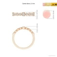 thumbnail image 5 of ANGARA Natural Diamond Stackable Fashion Ring with Milgrain in 14K Rose Gold for Women (Size-2.3mm| Color-H| Clarity-SI2) | April Birthstone, Anniversary Jewelry Gift for Women | Natural Diamond Ring, 5 of 9