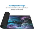 thumbnail image 5 of Large Blue Purple Nebulae Cosmic Galaxy Gaming Mousepad - Non-Slip Rubber Base, Stitched Edges, Ideal for PC Desk Mat for Game, Work, Office, 31.5"x11.8", 5 of 6