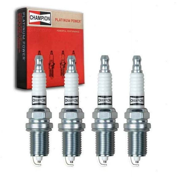 4 pc Champion Platinum Spark Plugs compatible with Mitsubishi Lancer 2009-2017