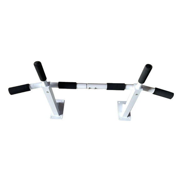 Barra de dominadas para puerta, equipo de fitness, barra de dominadas montada en la pared blanco
