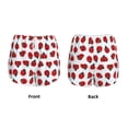 thumbnail image 5 of Lsque Ladybug On Blue Stripes Printed Women's Running Shorts with Liner Pockets,Elastic Quick Dry Workout Athletic Gym Yoga Shorts,Womens High Waist Shorts-Small, 5 of 9