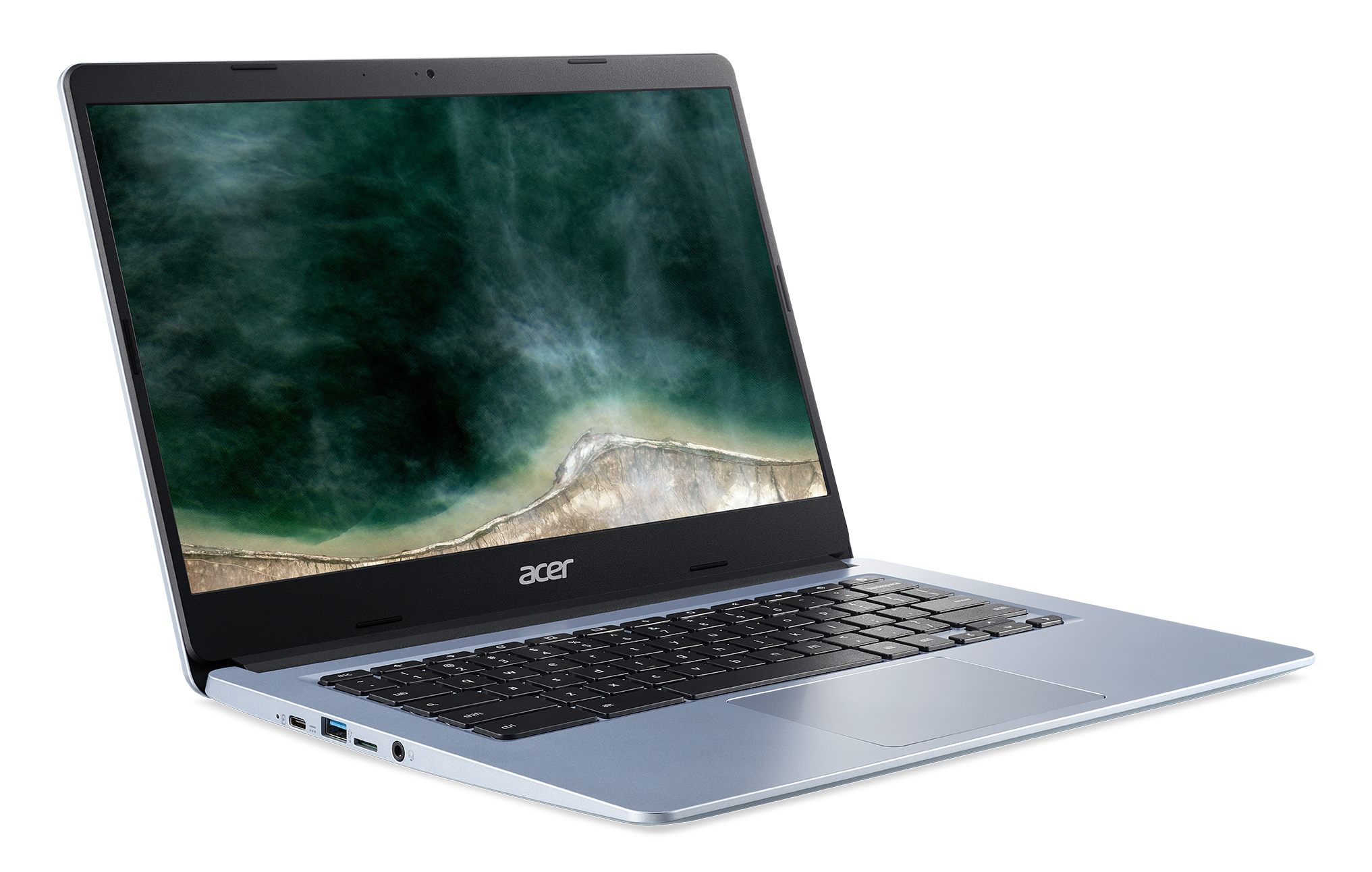 Acer Chromebook 314, Intel Celeron N4020, 14" HD Display, 4GB LPDDR4, 32GB eMMC, Intel 802.11ac Gigabit WiFi 5, Protective Sleeve, Wireless Mouse, Chrome OS, CB314-1H-C7W8 - image 3 of 11