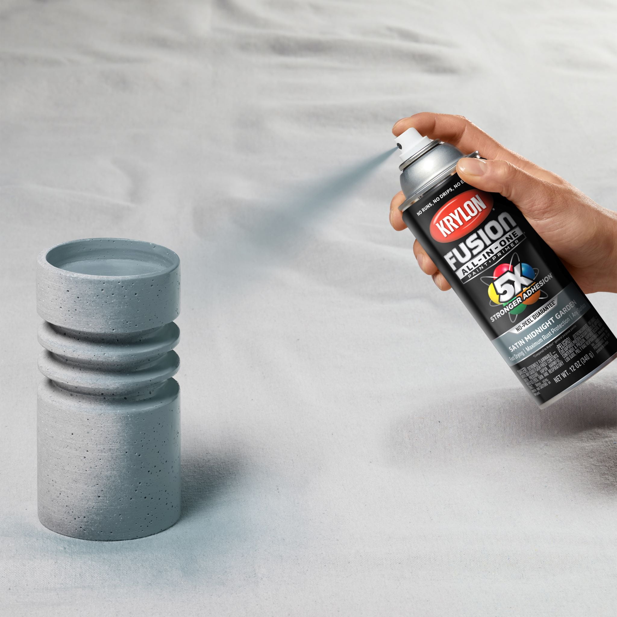 Krylon K02942007 Krylon Fusion AllInOne Midnight Garden Satin 12 oz. Spray Paint, Multi