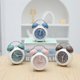 thumbnail image 2 of [Reloj despertador con doble campana de 4" que no hace tictac - Esfera 3D con marco de metal y función de retroiluminación - Reloj de mesa de escritorio para el hogar y la oficina - Rosa (hy), 2 of 5