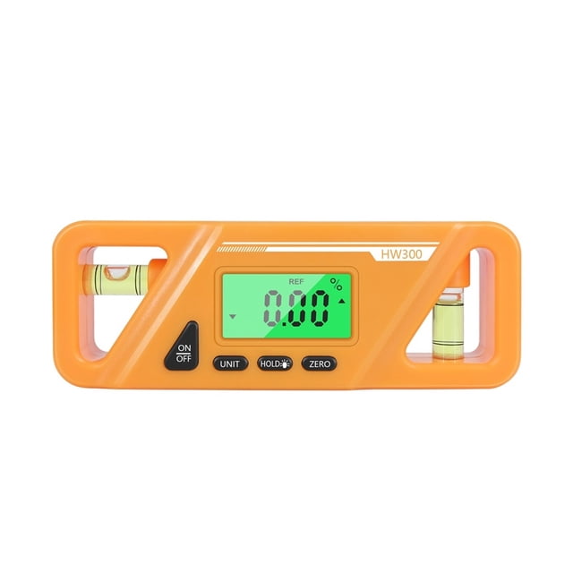 HW-300 Règle à 90 Degrés Affichage Numérique Inclinomètre Compteur de Niveau Rapporteur Anémomètre, Étanche et Résistant à la Poussière