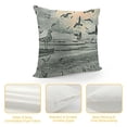 thumbnail image 4 of seagulls Fluffy Throw Pillow Cushion Cover, Seagulls Bohemian Design Elements Nautical Marine Inspiration, Decorative Square Accent Pillow Case,  Black White Grey, 4 of 5