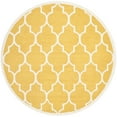 thumbnail image 2 of SAFAVIEH Cambridge Kevin Geometric Wool Area Rug, Gold/Ivory, 8' x 8' Round, 2 of 6