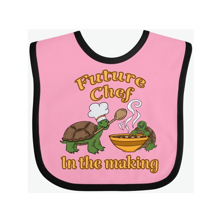 

Inktastic Future Chef In the Making with Cute Turtles Gift Baby Boy or Baby Girl Bib