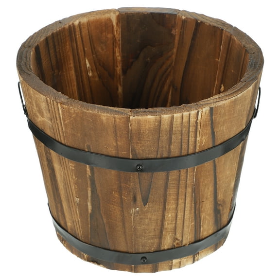 Wooden Water Buckets Small Wishing Well Large Flowerpot Courtyard Decoration