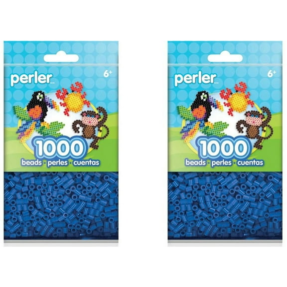 Perler Beads 1,000/Pkg, Cobalt, 2-pack