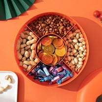 HONITANO 1Pcs Multi Function Candy Plate With Compartments For Tv Watching And Indoor Party