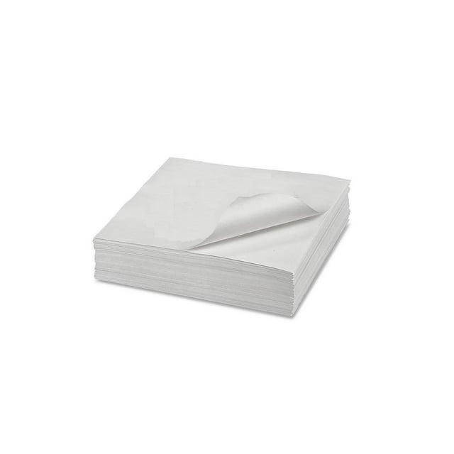 6" x 6" Butcher Paper White Disposable Wrapping or Smoking Meat - 1000 Sheets