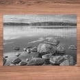 thumbnail image 6 of Ambesonne Black and White Jigsaw Puzzle, Rock in Lake Shore, Heirloom-Quality Fun Activity for Family Durable Cardboard, 1000 pcs, Black White, 6 of 6