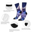 thumbnail image 3 of KLL Night Sky Winged French Bulldog Print Cool Socks Men's Women's Crew Socks Funny Crazy Novelty Stockings, 3 of 6