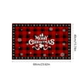 thumbnail image 3 of Uutvery Christmas Carpet Home Carpet Red and Black Buffalo Plaid Rugs Kitchen Bedroom Bathroom Floor Mat Washable Door Mat Absorbent Nonslip Decor for Entryway 23.6x15.7 Inch, 3 of 6