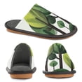 thumbnail image 4 of IAUYY Memory Foam House Slippers Suitable for Both Men and Women. Comfortable, Anti-Slip Plush Flat-Bottomed Slippers The Best Holiday Gift Green Tree Collage, 4 of 9
