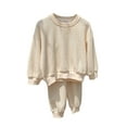 thumbnail image 4 of Cowsor Kids Lounge Set Long Sleeve Neck and Long Pants Two Piece Soft Sleepwear Outfits, 4 of 4