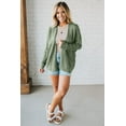 thumbnail image 6 of Women's Green Bay Scalloped Edge Eyelet Knit Batwing Sleeve Cardigan | [ZhiHiMeRi] | L, 6 of 12