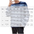thumbnail image 2 of lcziwo Mens Striped Long Sleeve Shirts Crew Neck Loose Athletic Tshirts Relaxed Fit Comfy Pullover Tees Lounge Streetwear Tops Blue,XXL, 2 of 3