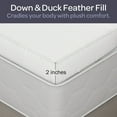 thumbnail image 4 of Somerset Home 2-Inch Queen Size Duck Feather Filled Mattress Topper with 100% Cotton Cover (White), 4 of 7
