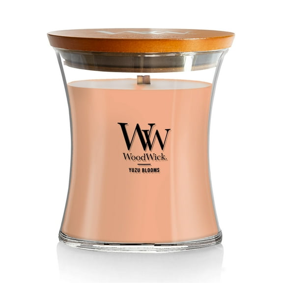 WoodWick Medium Hourglass Scented Candle, Yuzu Blooms, 9.7 oz.