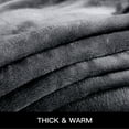 thumbnail image 4 of Throw Blanket, Fuzzy & Plush Warm Fleece Blanket, King Size Dark Gray Blankets for Couch Beds, Washable Soft Blankets for Women, 108" x 90", 4 of 9