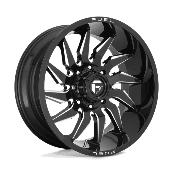 Fuel D744 Saber 24X12 8X165.1 -44Et 125.2Cb Gloss Black Milled Wheel
