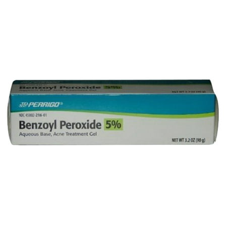 Perrigo Benzoyl Peroxide 5% Acne Treatment Gel Tube - 3.2