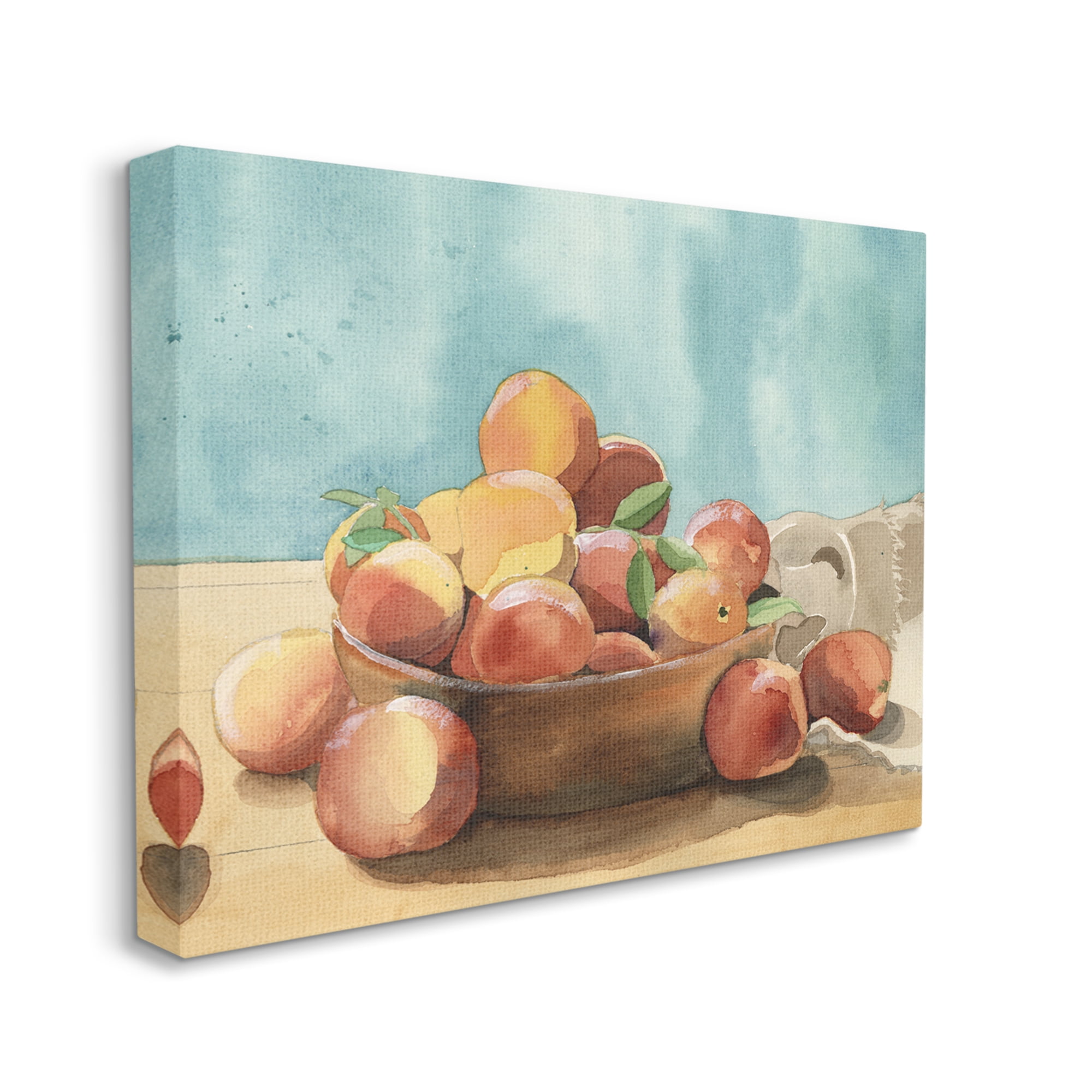 Stupell Industries Kitchen Peaches Still Life Food & Beverage Painting Gallery Wrapped Canvas Art Print Wall Art, 30 x 24