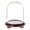 Red Wood Veneer Base, variant on Plymor 8" x 10.25" Glass Display Dome Cloche (Black Wood Veneer Footed Base)