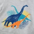 thumbnail image 4 of Boys Sweatshirts Fall Cotton Clothes Gray Dinosaur Crewneck Pullover Size 6 (201), 4 of 5