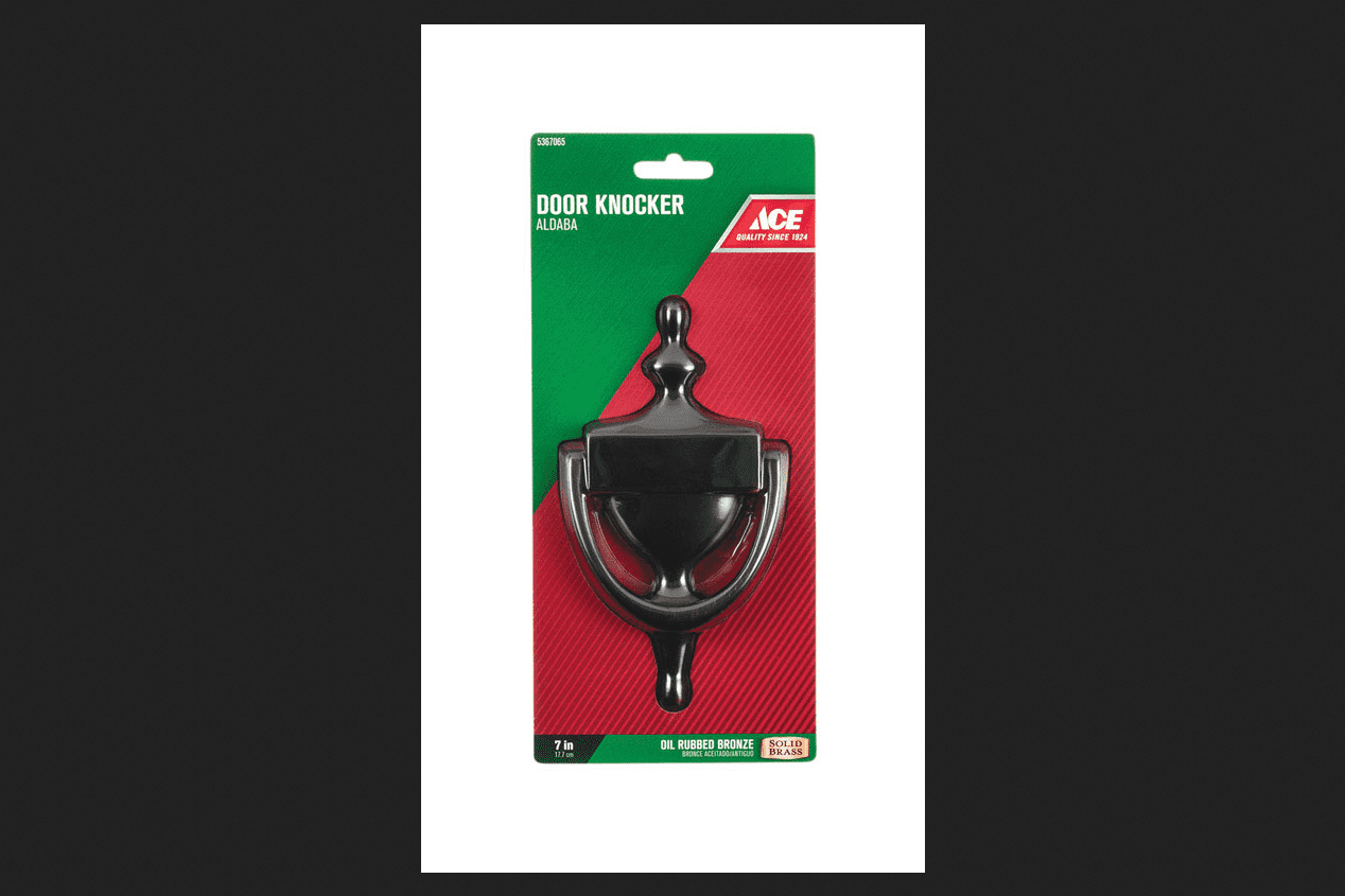 Ace Door Knocker Chrome 7 in New In Package Mounting Instructions Hardware Entry 