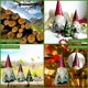 thumbnail image 4 of Muñecas anidadas rusas - 5 piezas de juguete de madera de gnomos lindos para decoración (sin base), 4 of 4