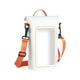 thumbnail image 3 of Bolsa impermeable para teléfono, funda protectora para teléfono con cordón para el cuello Blanco Naranja, 3 of 9