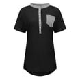 thumbnail image 5 of Pntutb Womens Plus Size Fashion Summer Short Sleeve Workwear Pocket Ecg Print Tops, 5 of 6