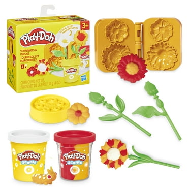 Play-Doh Sunflowers & Daisies Playset, Kids Arts & Crafts, Flower Toys for Girls & Boys 3 