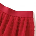 thumbnail image 4 of Mrat Big Hem Skirts Women's Solid Color Ruffled Mesh Skirt High Waist Prom Poached Skirt Half-Length Skirt Skirts for Women S-159 Red-A M, 4 of 7