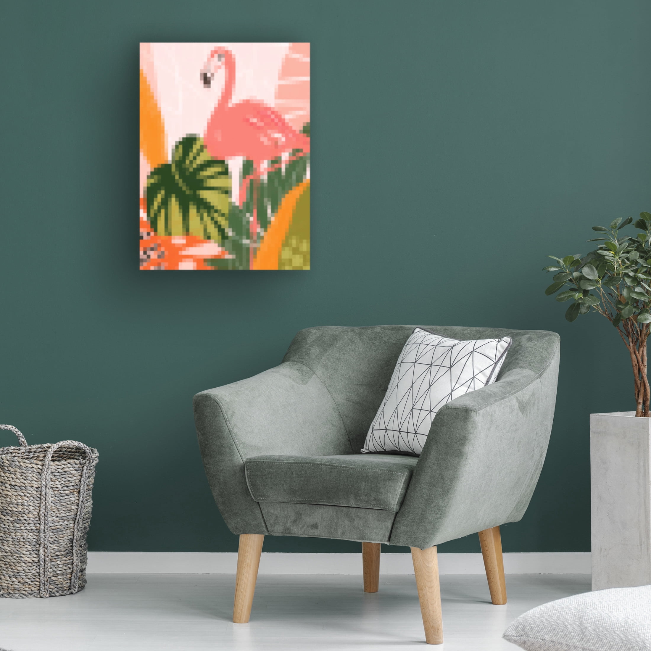 Trademark Fine Art June Erica Vess Pixel Tropics II Canvas Wall Art