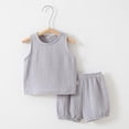 thumbnail image 4 of Birdeem Ensemble de Pyjama Bébé Été Respirant Col Rond en Coton Complet Shorts, 4 of 12