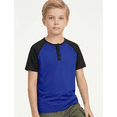 thumbnail image 4 of PureChapter Boys T Shirts Short Sleeve Henley Shirts Color Block Casual Summer Tee 3-Pack Size 9-10, 4 of 9