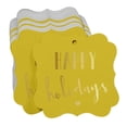 thumbnail image 3 of Inkdotpot Pack Of 100 Real Gold Foil Bracket Shape Paper Tags Happy Holiday Favor Hang Tags, 3 of 6