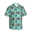 thumbnail image 2 of Fotbe Turtles And Seahorses Hawaiian Shirt for Men Unisex Summer Beach Casual Short Sleeve Cotton Linen Button Down Shirts-3X-Large, 2 of 9