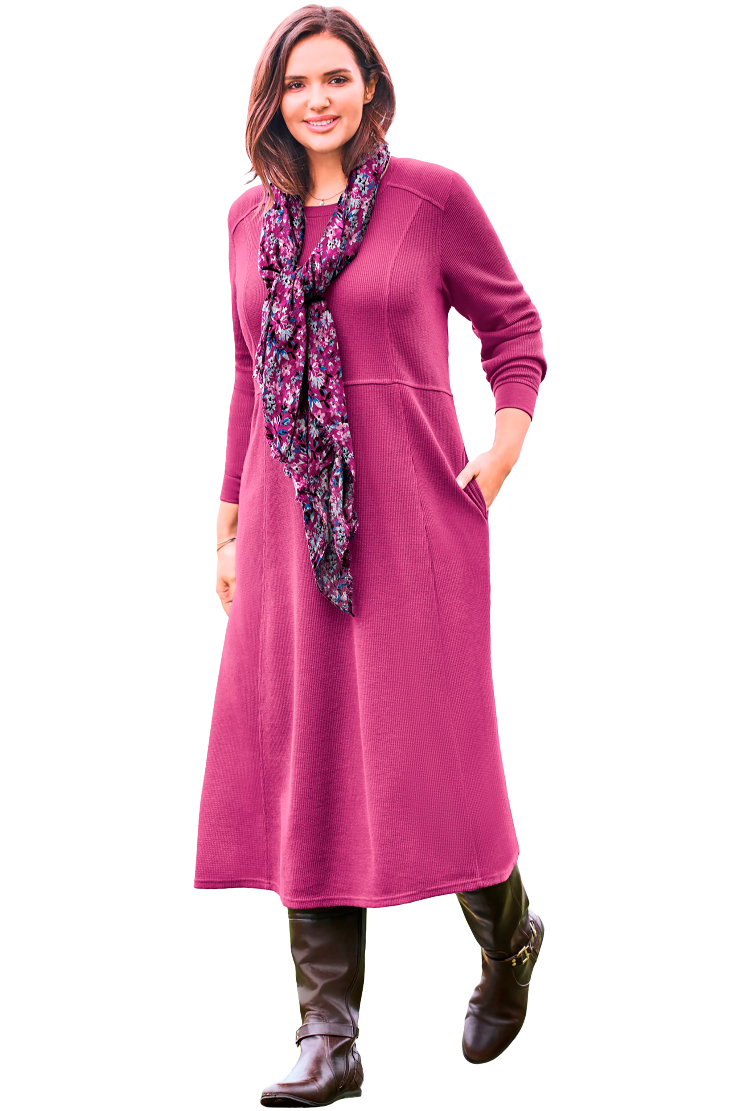 CASSIE LIZ Womens Winter Dresses Plus Size 3X Long Sleeve Boho Square Neck  Bubble Sleeve Brown Flowing Maxi Dresses Holiday Wedding Date Guest 3XL 22W  24W - Walmart.com