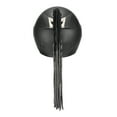 thumbnail image 3 of Pigtail Ramp Gradient Braids Ponytail Helmet Decoration with Suction Cup for Bike Motorcycle Black Gray, 3 of 6